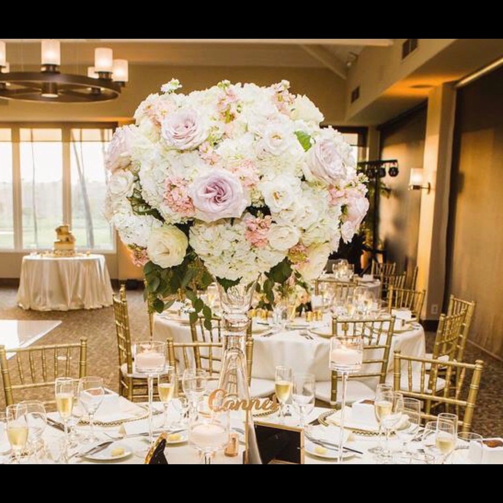 Gold Table Numbers by Destination - Set of 7